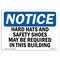 Signmission OSHA Sign, Hard Hats And Shoes May Required, 10in X 7in Plastic, 10" W, 7" H, Landscap OS-NS-P-710-L-13279 - alternate 1